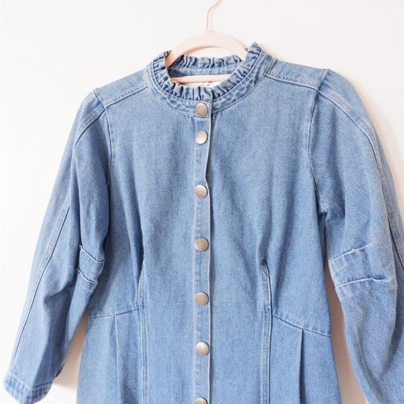 SOLD- SEA NEW YORK MARBLE DENIM DRESS - Picture 5 of 8